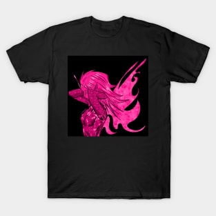 red rose crimson zentangle fairy girl in ecopop arts T-Shirt